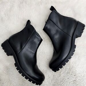 NEW Ecco Modtray Water Resistant Black Leather Ankle Boot